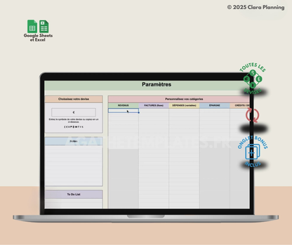 Budget Planner – Version Complète (Téléchargement Instantané)