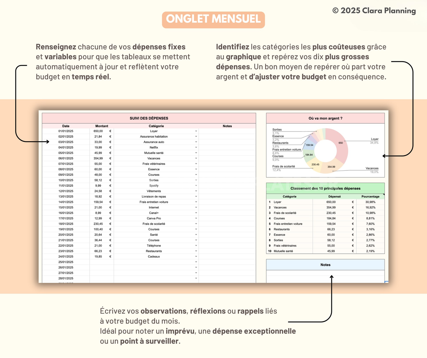 Budget Planner – Version Complète (Téléchargement Instantané)
