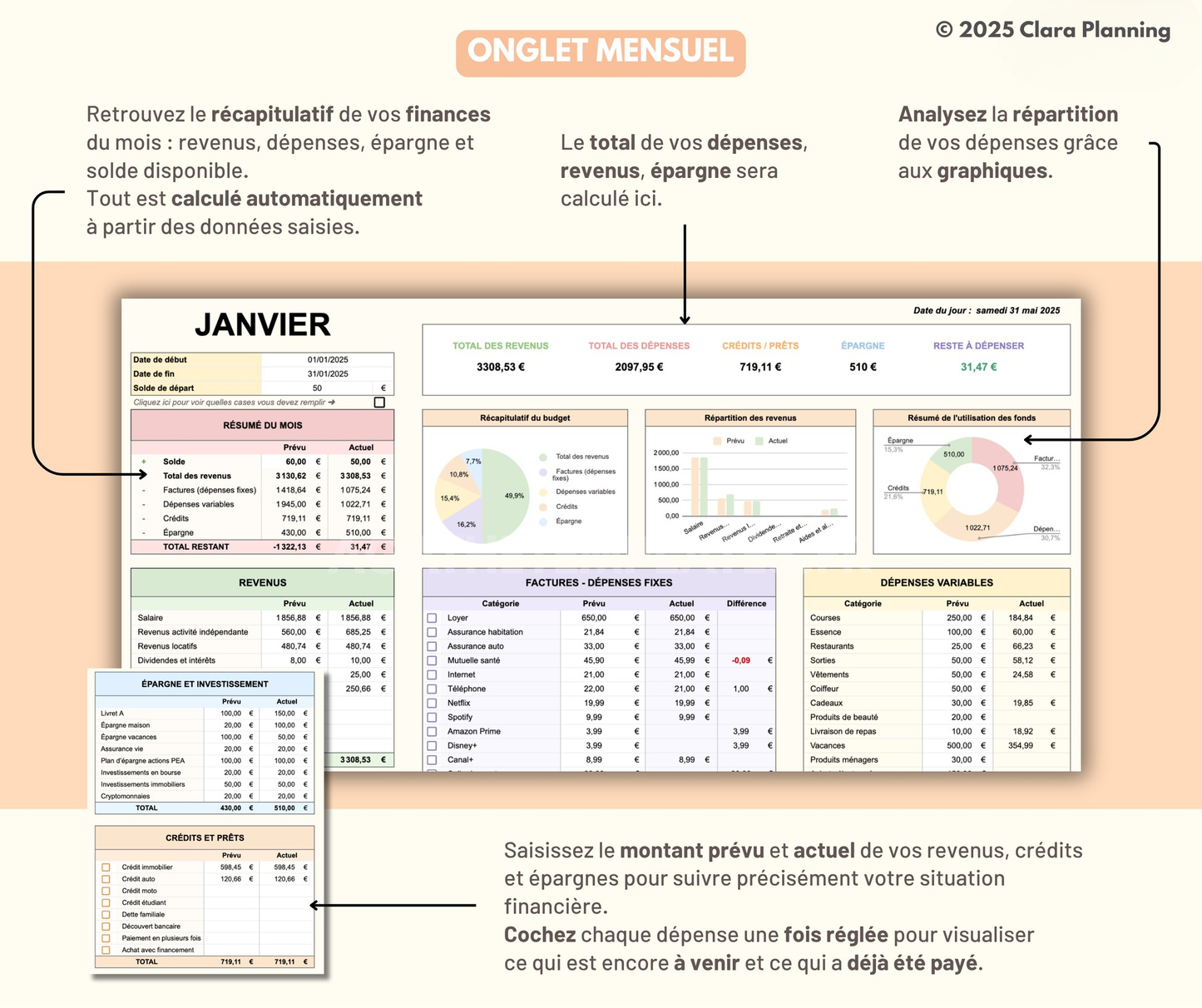 Budget Planner – Version Complète (Téléchargement Instantané)