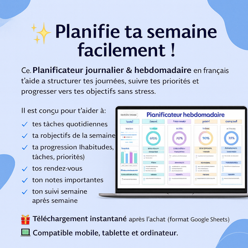 Planificateur journalier & hebdomadaire